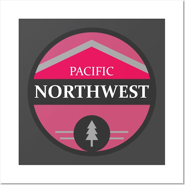 Pacific Northwest - pink version Wall Art by jpforrest